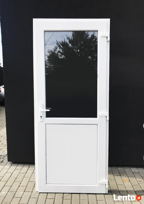 Drzwi w kolorze Białym. PCV. rozmiar 90X200 szyba panel