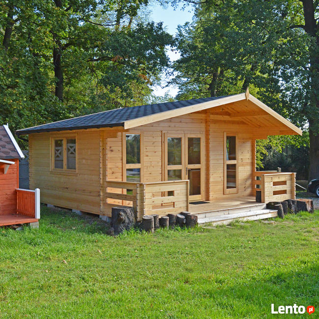 DREWNIANY DOMEK LETNISKOWY WEEKEND 25 + 8 M2