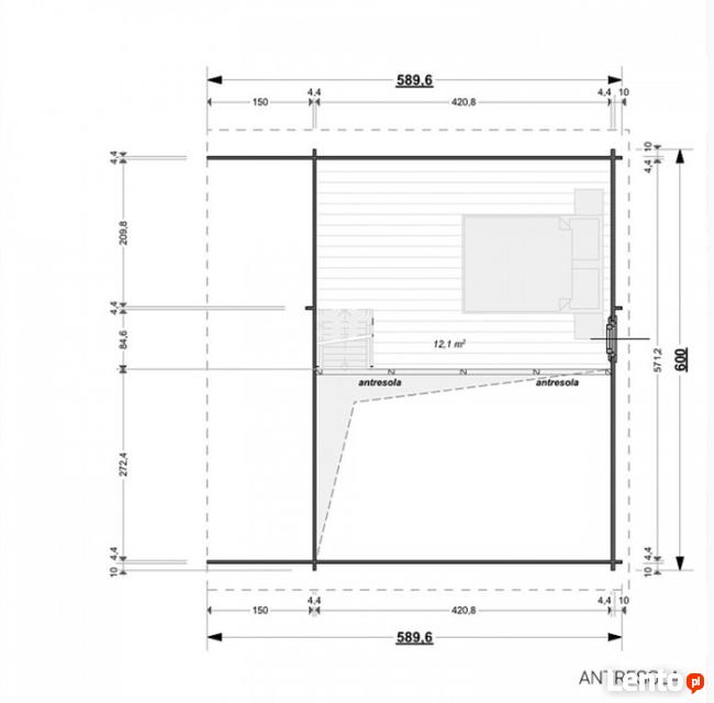 DREWNIANY DOMEK LETNISKOWY WEEKEND IV 25 + 13 M2