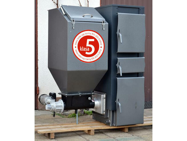 Kocioł piec z podajnikiem na ekogroszek 5 klasa 11kw 80m NS