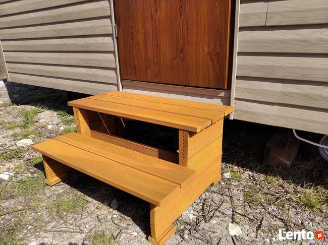 Schodki schody domek holenderski mobilny modrzew syberyjski