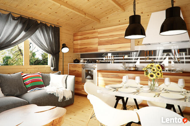 DREWNIANY DOMEK LETNISKOWY WEEKEND 25 + 8 M2