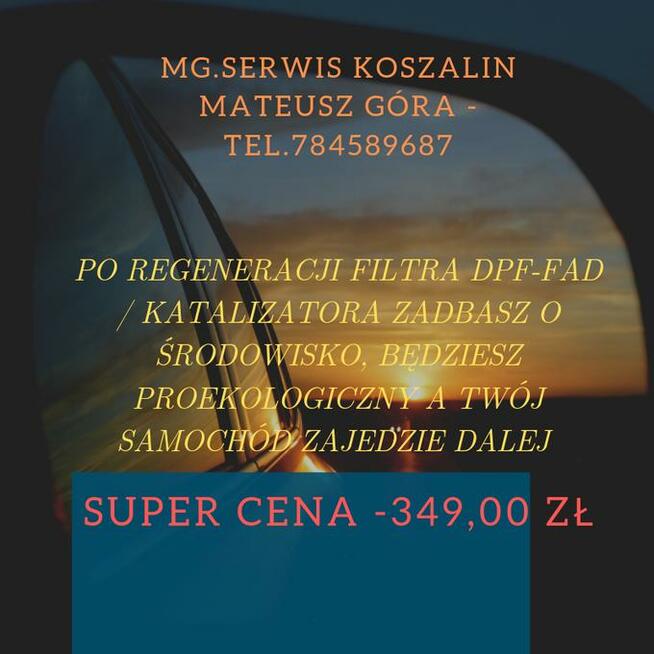 Regeneracja filtrów DPF/FAP/GPF/SCR i katalizatorów