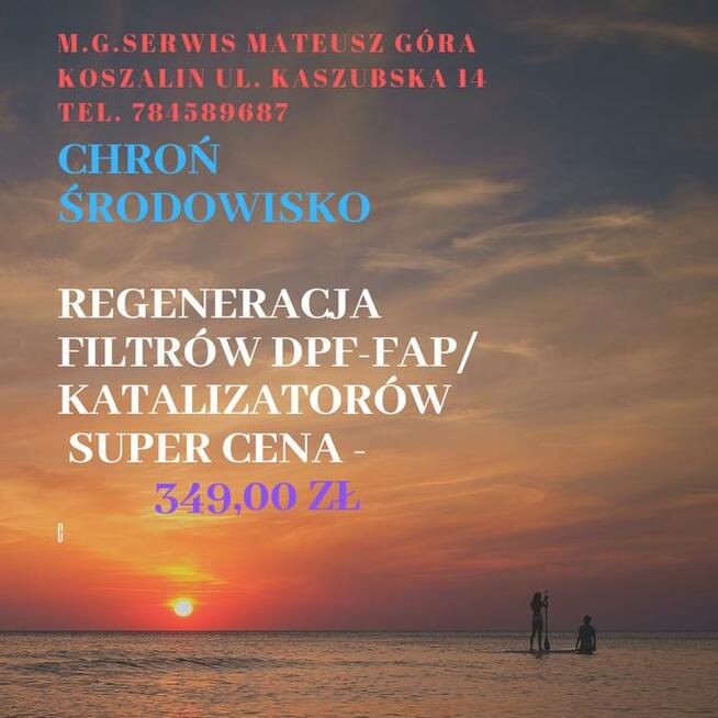 Regeneracja filtrów DPF/FAP/GPF/SCR i katalizatorów