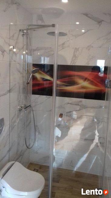 Panele szklane, grafika, lacobel na szkle z montażem.