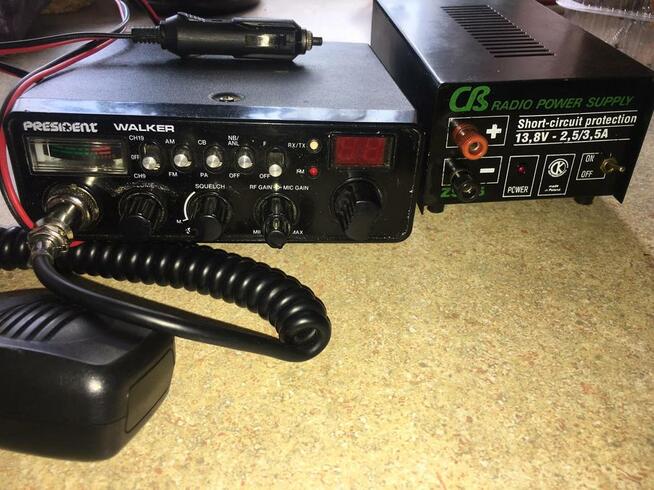CB radio stacja bazowa zestaw President Walker zasilacz 13,8