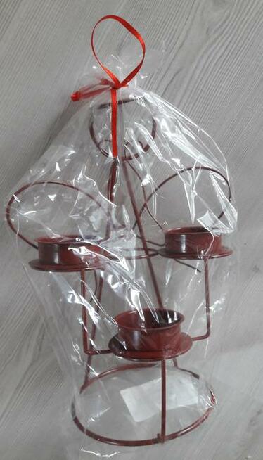 Świecznik metalowy Anioł na 3 tealight podgrzewacze