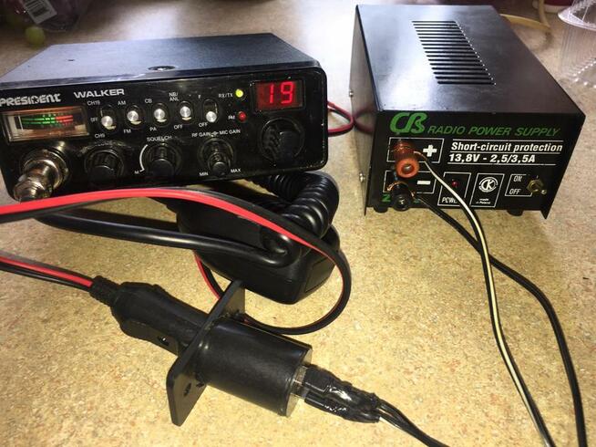 CB radio stacja bazowa zestaw President Walker zasilacz 13,8