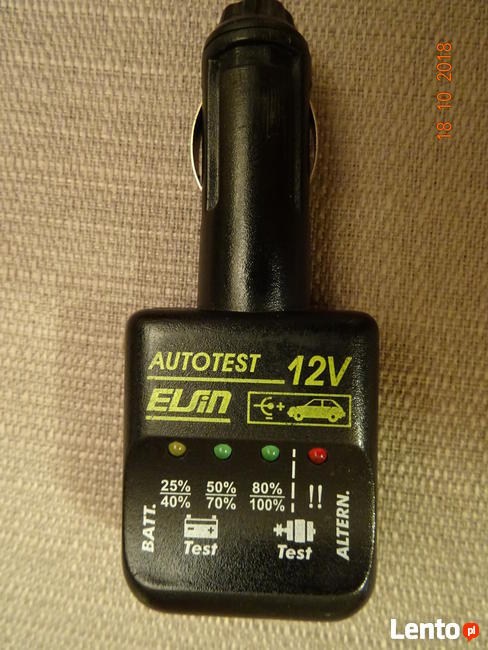 Tester akumulatora i ładowania alternatora