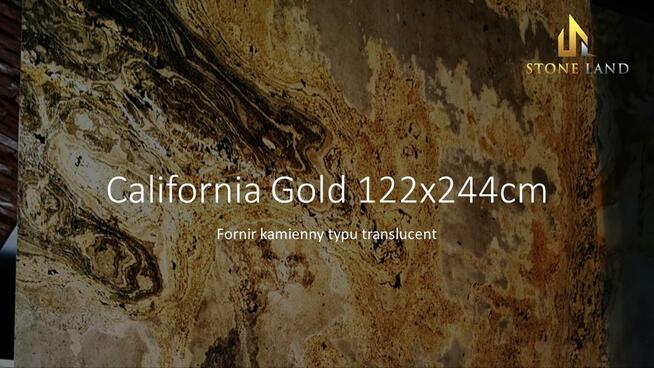 Fornir kamienny translucent CALIFORNIA GOLD do podświetlenia