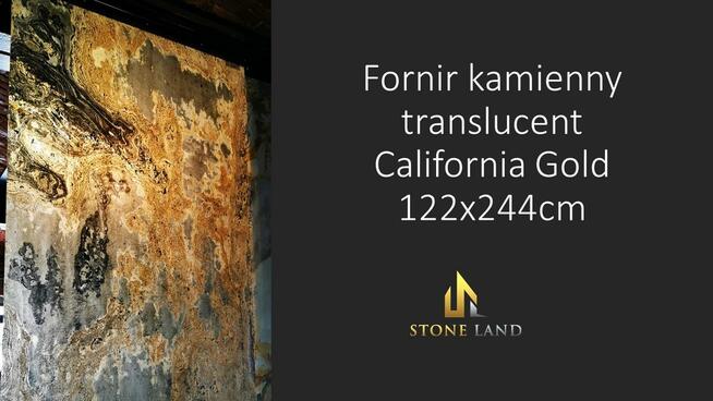 Fornir kamienny translucent CALIFORNIA GOLD do podświetlenia