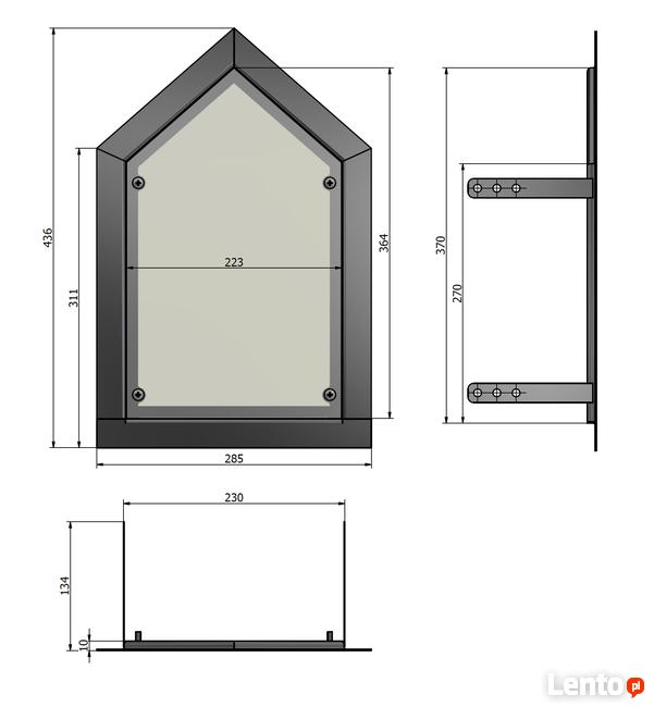Osłona kapliczka Maryjna - kapliczka na dom INOX