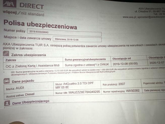 Samochody Audi A4 Warmińsko Mazurskie Auta Poleasingowe