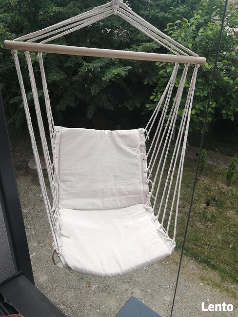 OGRODOWA HUŚTAWKA FOTEL WISZĄCY BEŻOWY nowy !