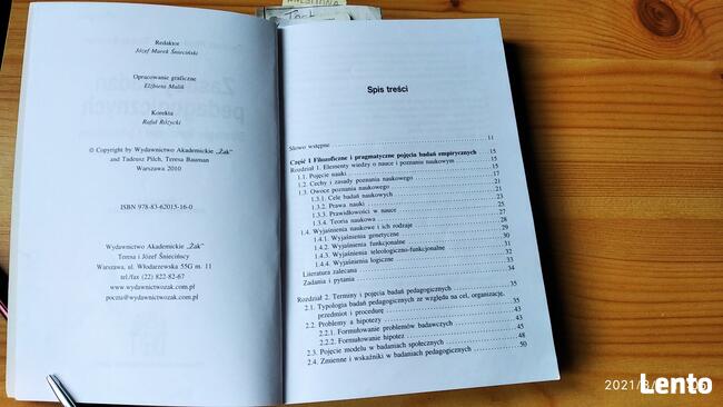 Zasady badań pedagogicznych T. Pilch T.Bauman 2010