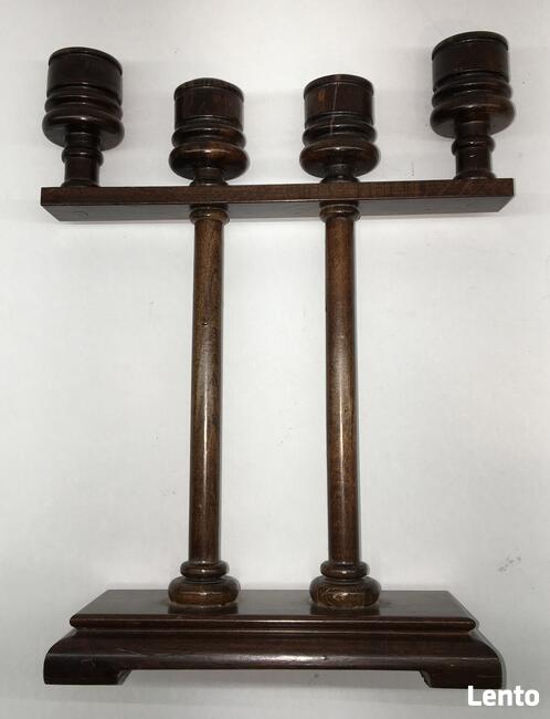 Stary drewniany świecznik lata 80