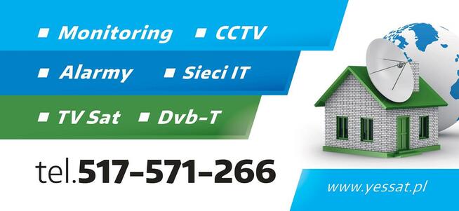 Ustawienie, montaż anteny satelitarnej, monitoring, Internet