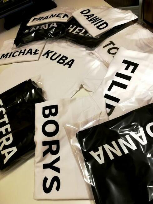 Koszulki z nadrukiem, Nadruk na koszulce, Hafty