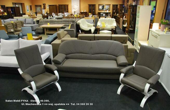 Nowy Fotel bujany GALICJA (Finka) - SKÓRA = Producent PYKA