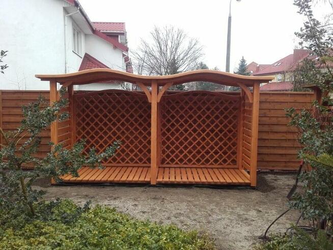 Drewutnia dach fala poszerzana 3,14 x 1,1m