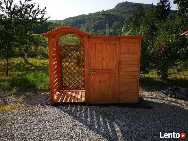 Drewutnia fala mała 1,1 x 1,1m + domek narzędziowy 1,5 x 1,1m