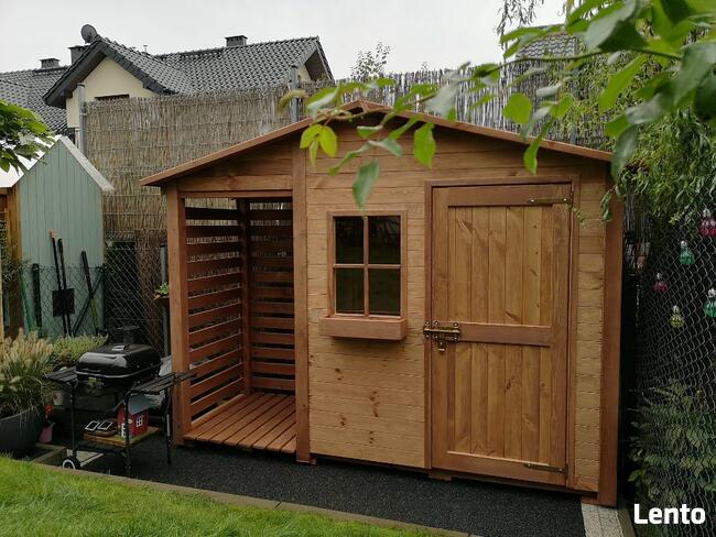 Drewutnia 1,14 x 1,1m + domek narzędziowy 2 x 1,1m