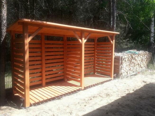 Drewutnia 2 x 1,1m + drewutnia 2 x 1,1m z dachem prostym