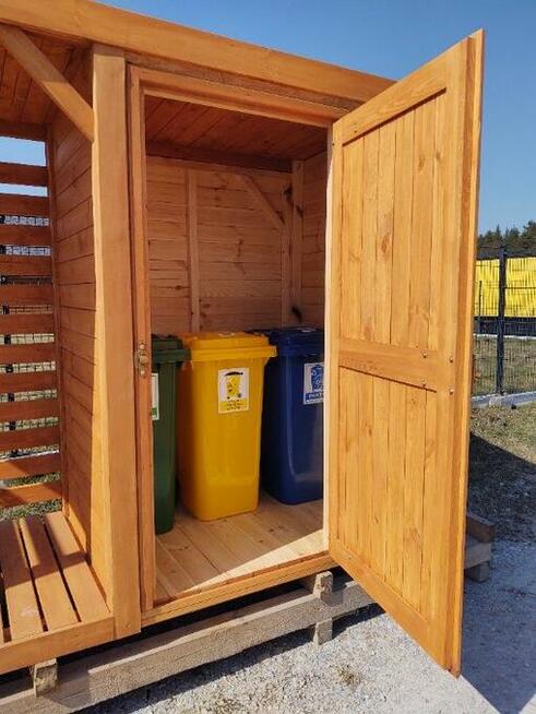 Drewutnia 2 x 1,1m + domek 1,5 x 1,1m w obrysie ścian