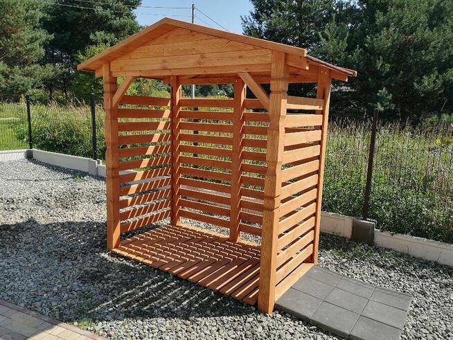 Drewutnia 2 x 1,1m dach prosty dwuspadowy na boki