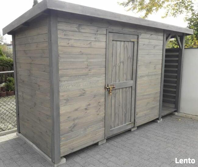 Domek 3 x 1,5m +drewutnia 1 x 1,5m z dachem prostym