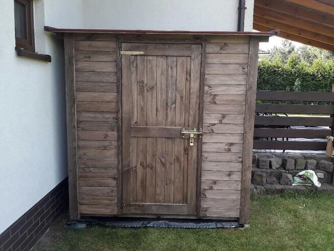 Domek narzędziowy 2 x 1,1m w konstrukcji słupowej