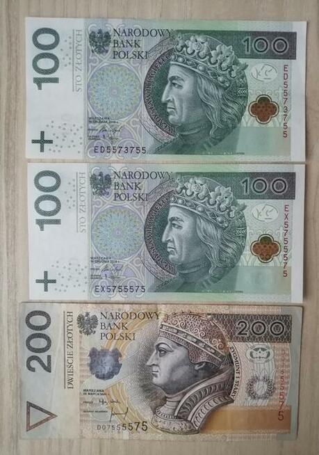 Banknot UNC /RADAR /PRZESUNIĘCIE DRUKU / Kod Tesli 369