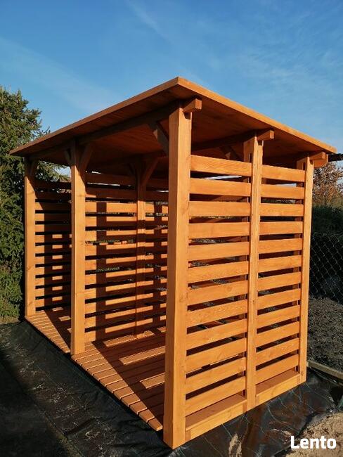 Drewutnia poszerzana 3,14 x 1,5m z dachem jednospadowym
