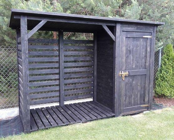 Drewutnia 2 x 1,1m + narzędziówka 1 x 1,1m dach jednospadow