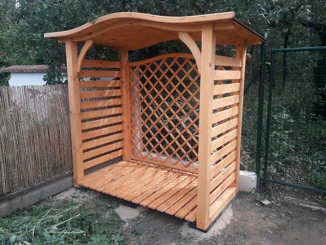 Drewutnia 2 x 1,1m z dachem falowym