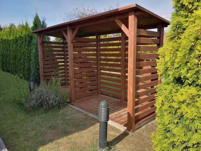 Drewutnia 2 x 1,1m + drewutnia 2 x 1,1m z dachem prostym