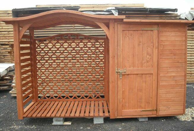 Drewutnia fala 2 x 1,1m + domek narzędziowy 1,5 x 1,1m