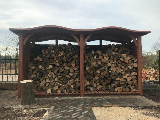 Drewutnia 2 x 1,1m + drewutnia 1,9 x 1,1m z dach fala