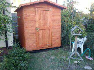 Domek narzędziowy 2 x 2m z dachem prostym dwuspadowym na boki