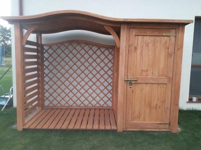 Drewutnia dach fala 2 x 1,1m + narzędziówka 1 x 1,1m