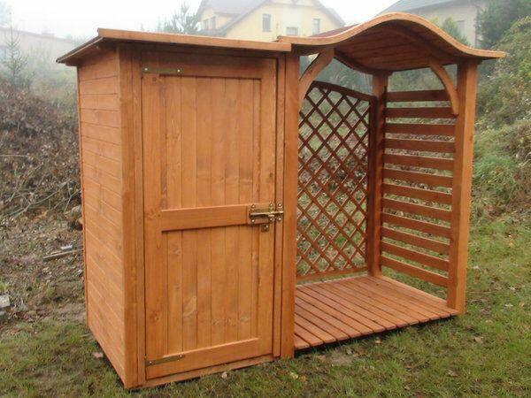 Drewutnia 1,65 x 1,1m z dachem falowym + narzędziówka 1 x 1,1m