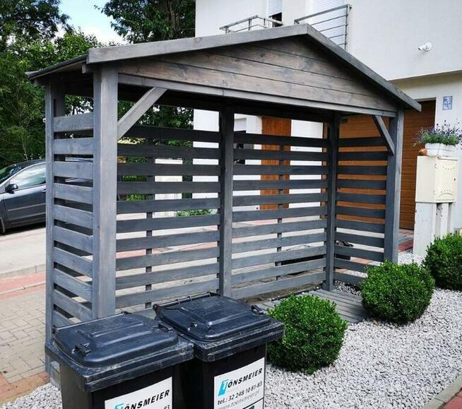 Drewutnia poszerzana 3,14 x 0,8m dach dwuspadowym na boki
