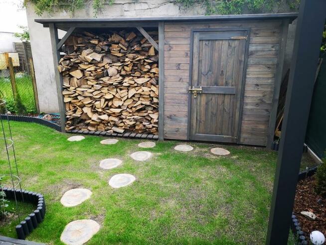 Drewutnia 2 x 1,1m + domek narzędziowy 2 x 1,1m dach prosty