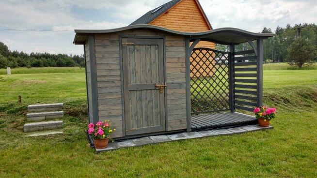 Drewutnia fala 1,9 x 1,1m + domek narzędziowy fala 2 x 1,1m