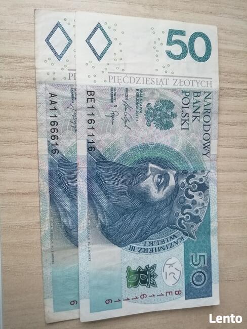 Banknot 2x50zl i 1x100zl/UNC- /Radar z bliźniakiem