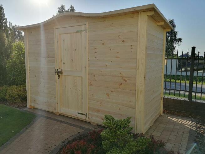 Domek narzędziowy poszerzany 3,14 x 1,5m z dachem falowym