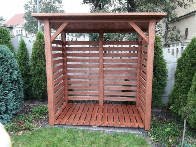 Drewutnia 2 x 1,1m z dachem prostym jednospadowym