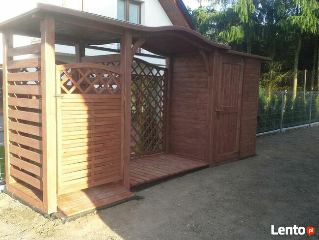 Zadaszenie 1 x 1,1m + drewutnia 2 x 1,1m + domek