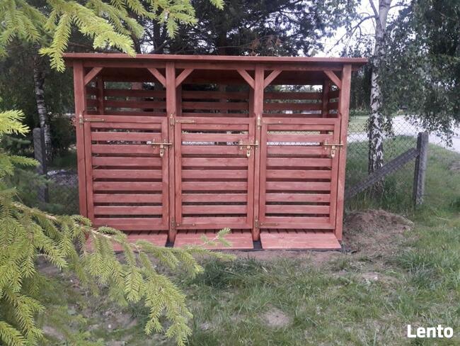 Zabudowa koszy, zadaszenie na kosze, segregacja odpadów