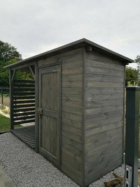 Drewutnia 2 x 1,1m + domek narzędziowy 2 x 1,1m dach prosty